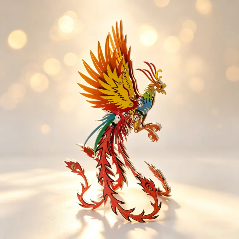 Immortal Phoenix Metal Model 3D DIY Puzzle For Adults And Kids_003 Immortal Phoenix Metal Model 3D DIY Puzzle For Adults And Kids_003