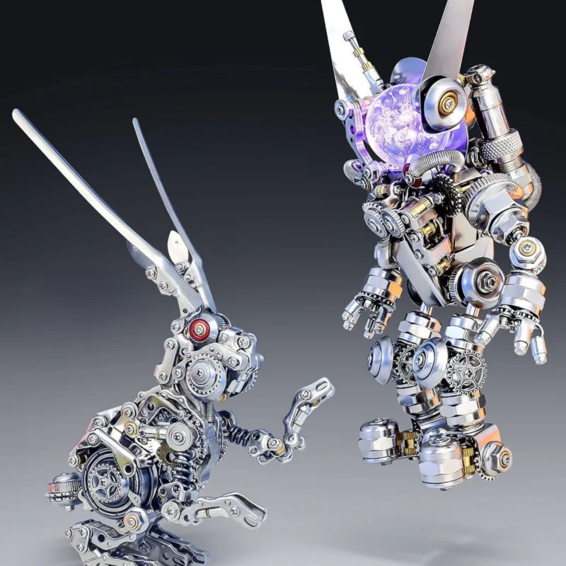 Mechanical Bunny 3D Model Metal Kit Futuristic Tech Appearance_002 Mechanical Bunny 3D Model Metal Kit Futuristic Tech Appearance_002
