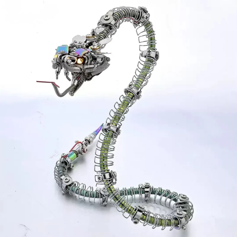 Mechanical Rattlesnake Metal Model Kit Eye-Catching Office Showpiece_001 Mechanical Rattlesnake Metal Model Kit Eye-Catching Office Showpiece_001