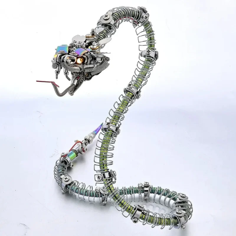 Mechanical Rattlesnake Metal Model Kit Eye-Catching Office Showpiece_004 Mechanical Rattlesnake Metal Model Kit Eye-Catching Office Showpiece_004