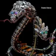 Mechanical Rattlesnake Metal Model Kit Eye-Catching Office Showpiece_008