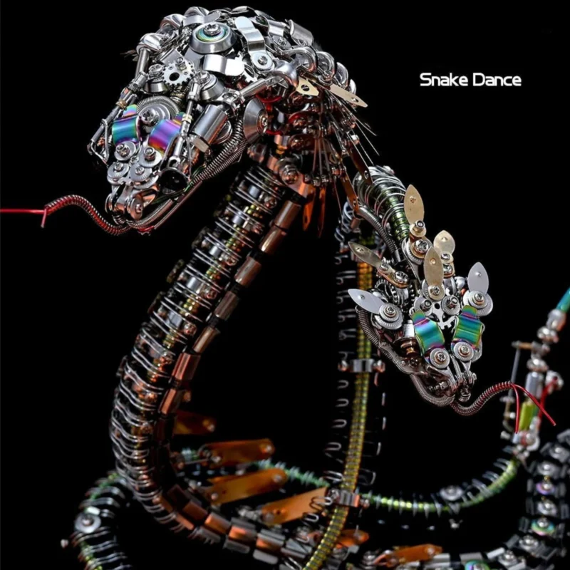 Mechanical Rattlesnake Metal Model Kit Eye-Catching Office Showpiece_008 Mechanical Rattlesnake Metal Model Kit Eye-Catching Office Showpiece_008