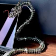 Mechanical Rattlesnake Metal Model Kit Eye-Catching Office Showpiece_009