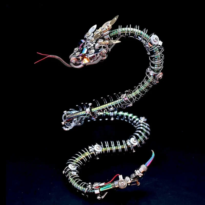 Mechanical Rattlesnake Metal Model Kit Eye-Catching Office Showpiece_010 Mechanical Rattlesnake Metal Model Kit Eye-Catching Office Showpiece_010
