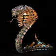 Steampunk 3D Cobra Metal Model Kit Mind-Sharpening Mechanical Puzzle_005