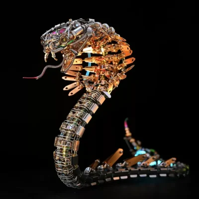 Steampunk 3D Cobra Metal Model Kit Mind-Sharpening Mechanical Puzzle