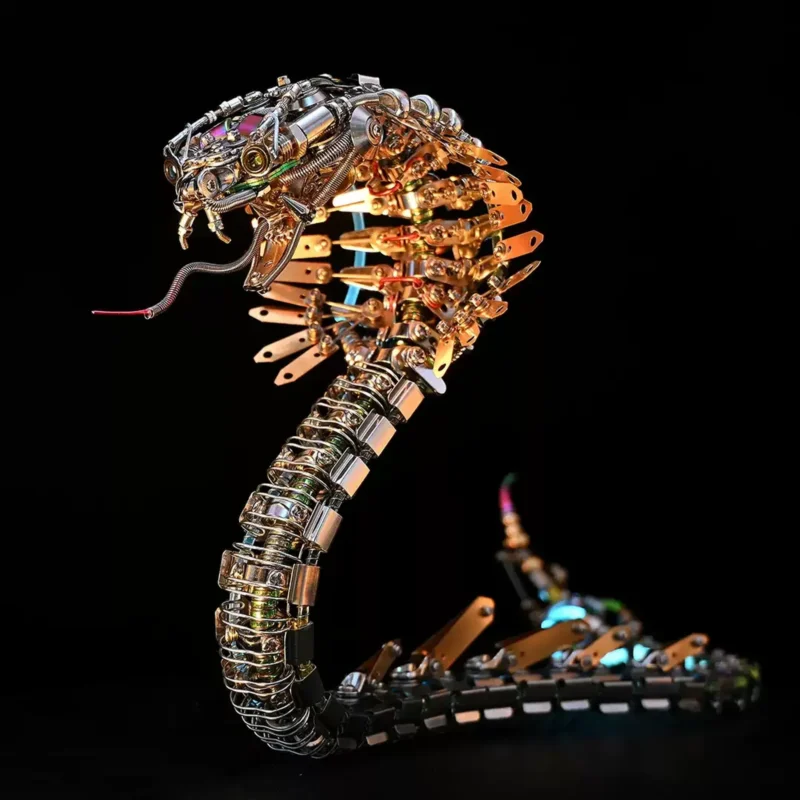 Steampunk 3D Cobra Metal Model Kit Mind-Sharpening Mechanical Puzzle_005