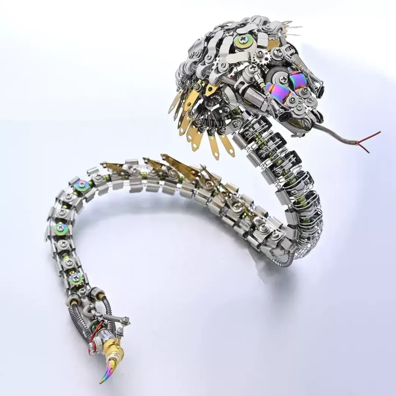 Steampunk 3D Cobra Metal Model Kit Mind-Sharpening Mechanical Puzzle_006 Steampunk 3D Cobra Metal Model Kit Mind-Sharpening Mechanical Puzzle_006