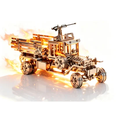 Steampunk War Truck Metal Model Kit Skill-Building Craft Project