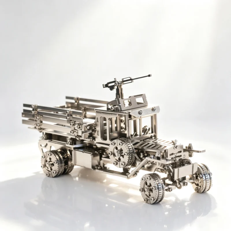 Steampunk War Truck Metal Model Kit Skill-Building Craft Project_002 Steampunk War Truck Metal Model Kit Skill-Building Craft Project_002