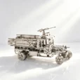 Steampunk War Truck Metal Model Kit Skill-Building Craft Project_003
