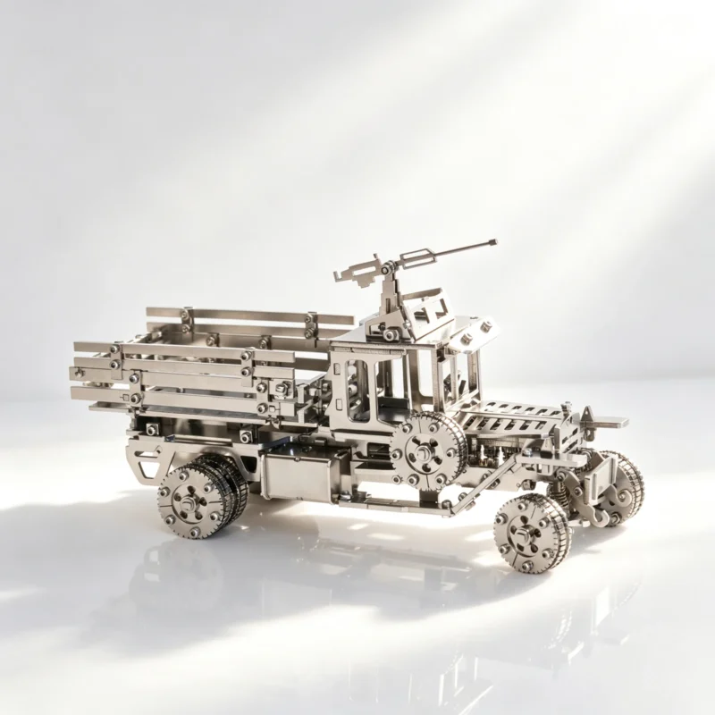 Steampunk War Truck Metal Model Kit Skill-Building Craft Project_003 Steampunk War Truck Metal Model Kit Skill-Building Craft Project_003