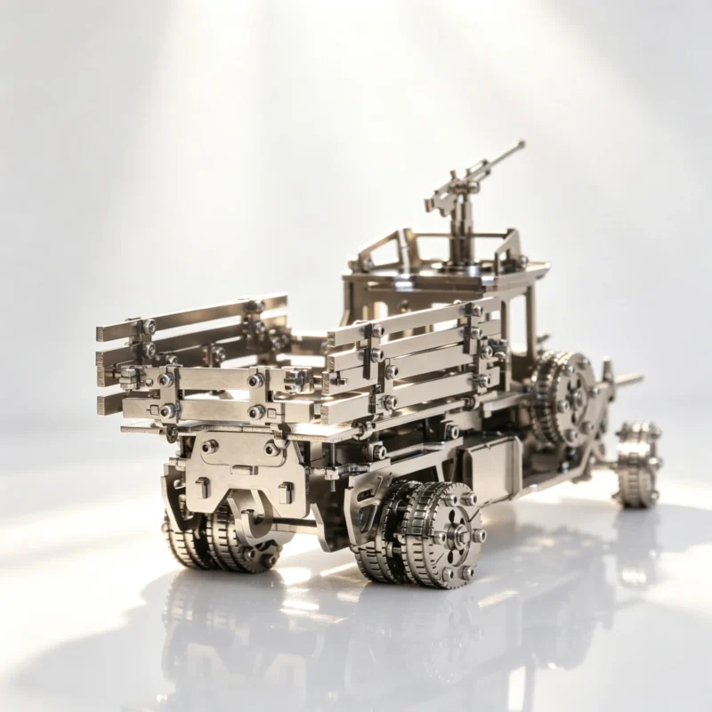 Steampunk War Truck Metal Model Kit Skill-Building Craft Project_004 Steampunk War Truck Metal Model Kit Skill-Building Craft Project_004