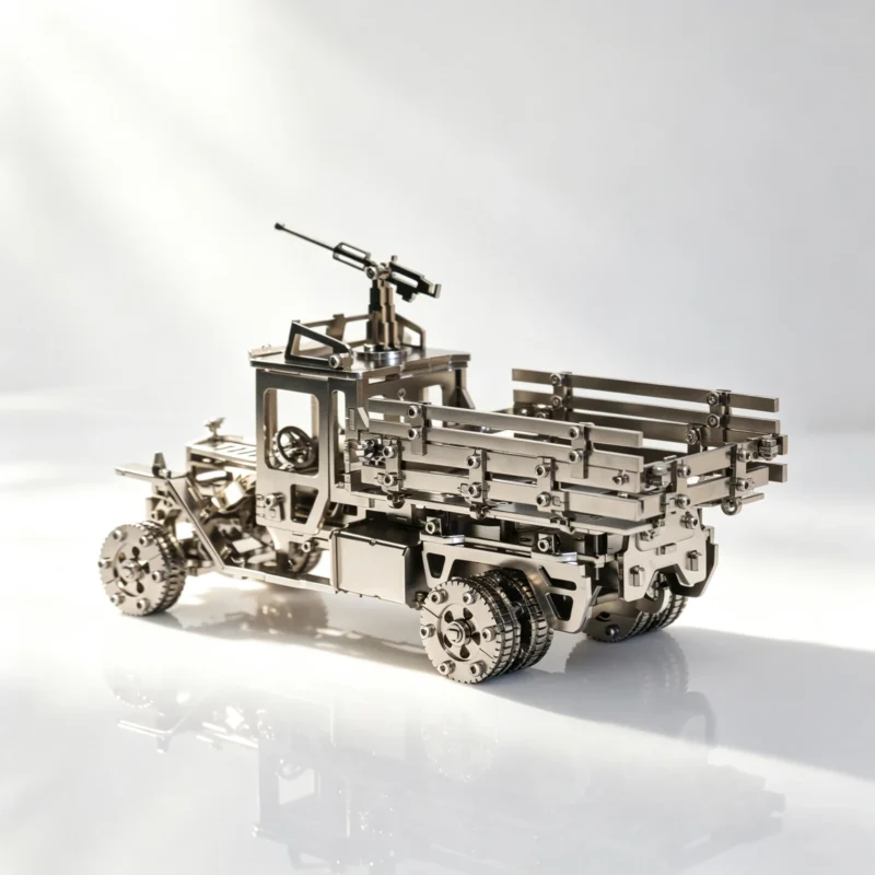 Steampunk War Truck Metal Model Kit Skill-Building Craft Project_005 Steampunk War Truck Metal Model Kit Skill-Building Craft Project_005