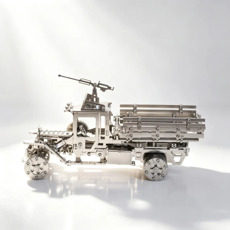 Steampunk War Truck Metal Model Kit Skill-Building Craft Project_006 Steampunk War Truck Metal Model Kit Skill-Building Craft Project_006