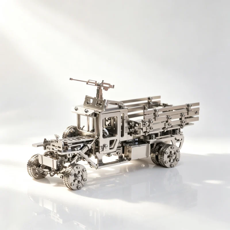 Steampunk War Truck Metal Model Kit Skill-Building Craft Project_007 Steampunk War Truck Metal Model Kit Skill-Building Craft Project_007