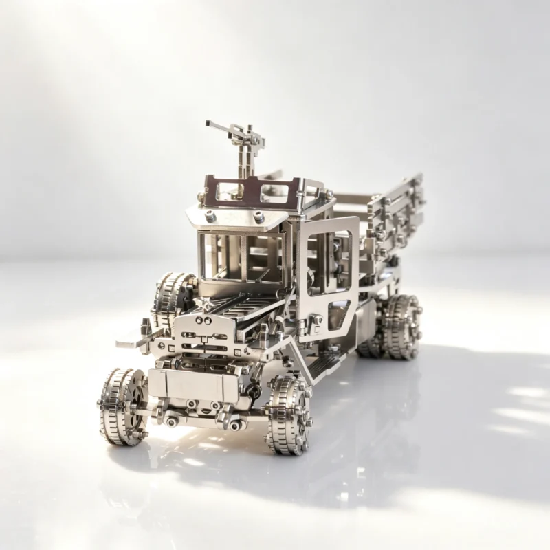 Steampunk War Truck Metal Model Kit Skill-Building Craft Project_008 Steampunk War Truck Metal Model Kit Skill-Building Craft Project_008