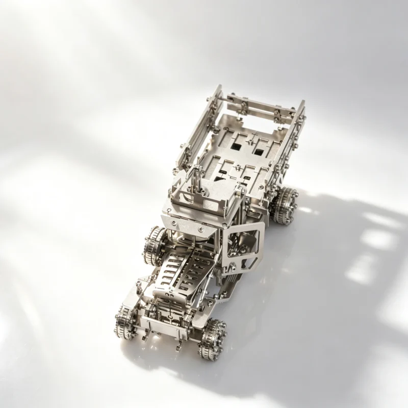 Steampunk War Truck Metal Model Kit Skill-Building Craft Project_010 Steampunk War Truck Metal Model Kit Skill-Building Craft Project_010