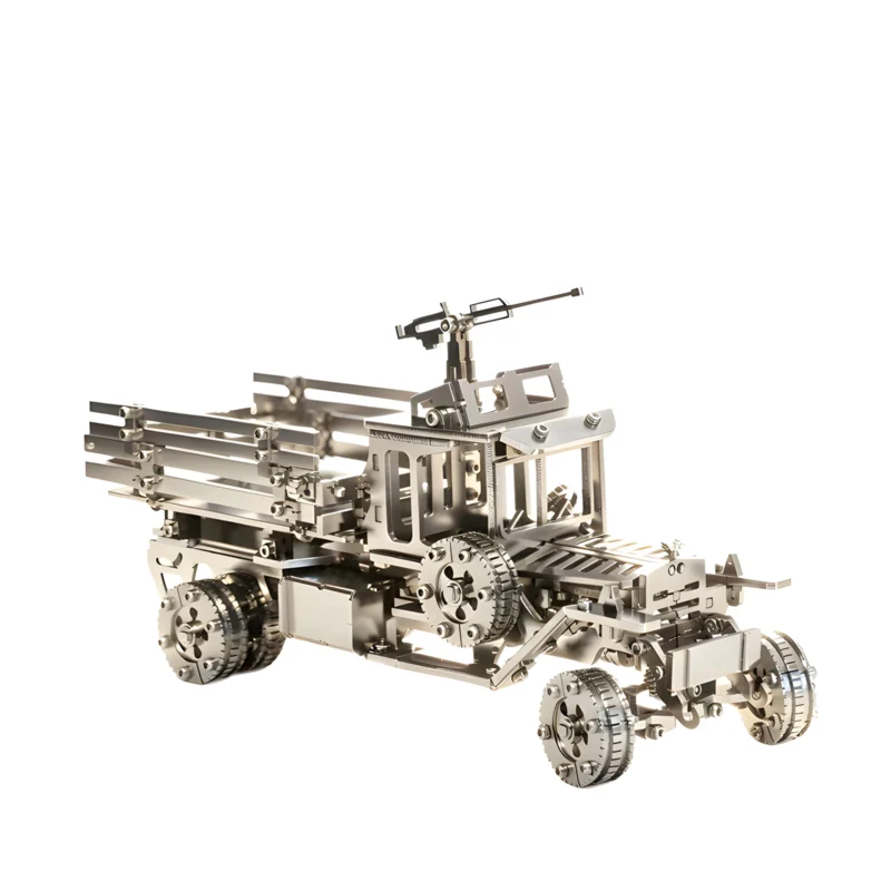 Steampunk War Truck Metal Model Kit Skill-Building Craft Project_013 Steampunk War Truck Metal Model Kit Skill-Building Craft Project_013