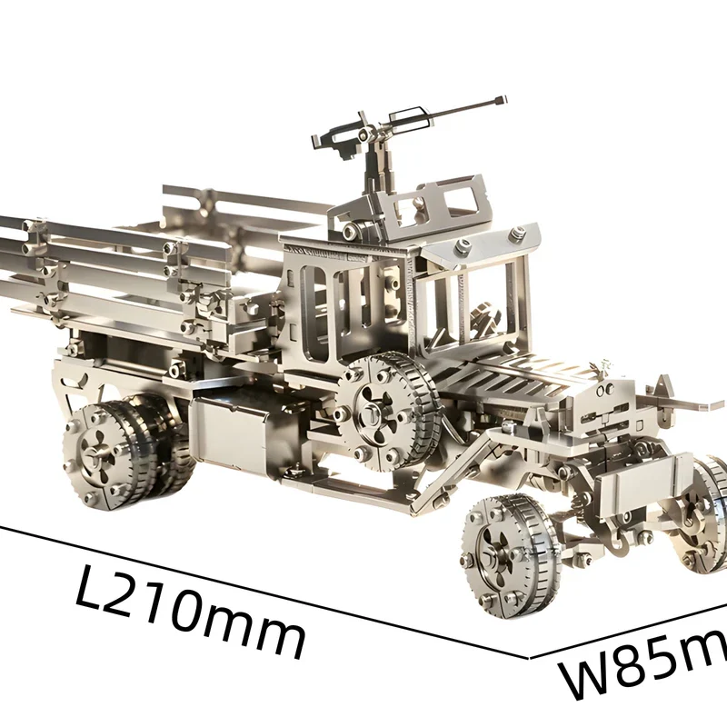 Steampunk War Truck Metal Model Kit Skill-Building Craft Project_014 Steampunk War Truck Metal Model Kit Skill-Building Craft Project_014