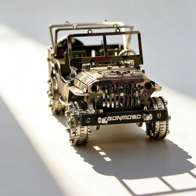 War Jeep Metal Model Kit Intricate Tabletop Ornament_002 War Jeep Metal Model Kit Intricate Tabletop Ornament_002