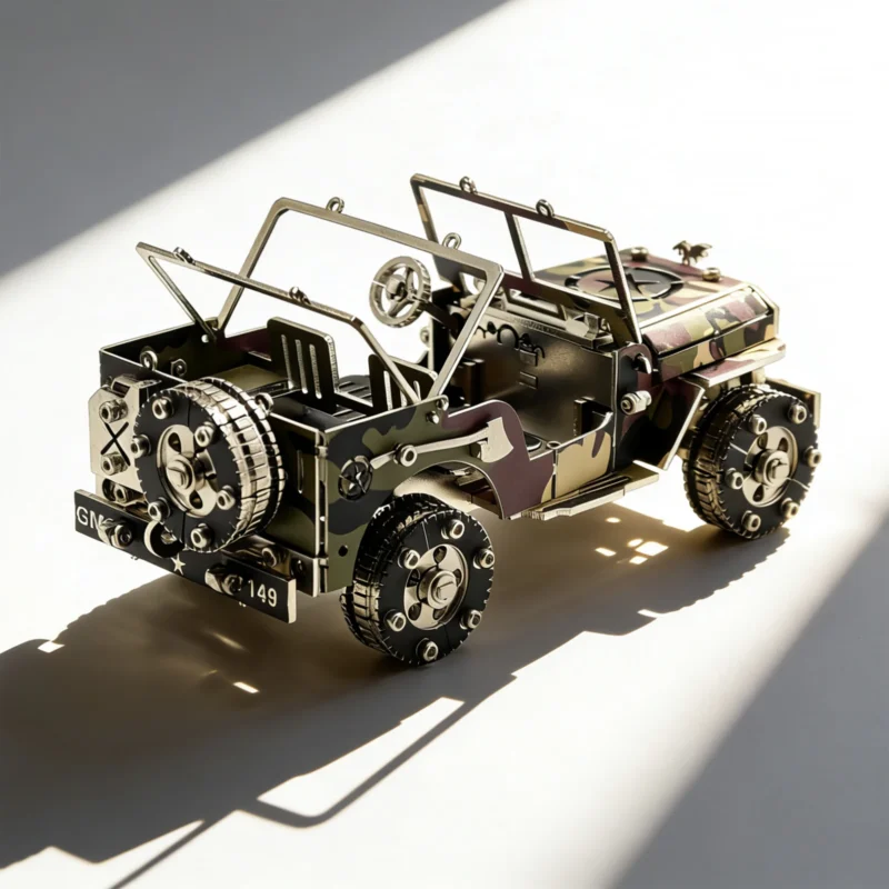 War Jeep Metal Model Kit Intricate Tabletop Ornament_003 War Jeep Metal Model Kit Intricate Tabletop Ornament_003
