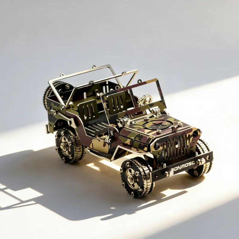 War Jeep Metal Model Kit Intricate Tabletop Ornament_004 War Jeep Metal Model Kit Intricate Tabletop Ornament_004