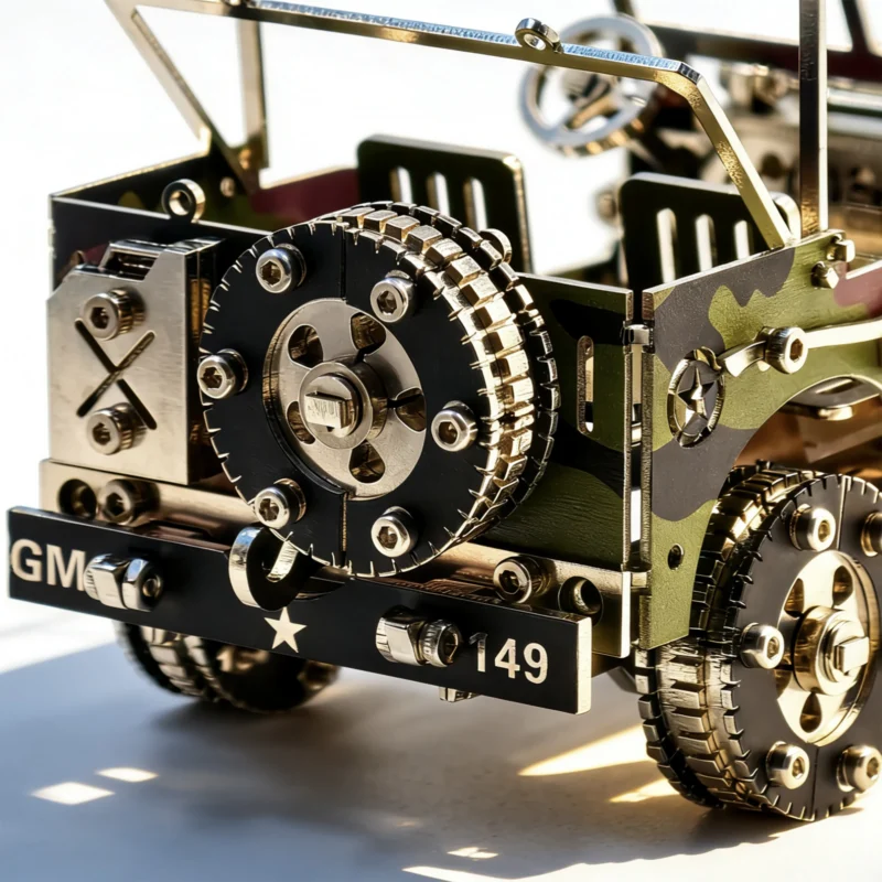 War Jeep Metal Model Kit Intricate Tabletop Ornament_007 War Jeep Metal Model Kit Intricate Tabletop Ornament_007