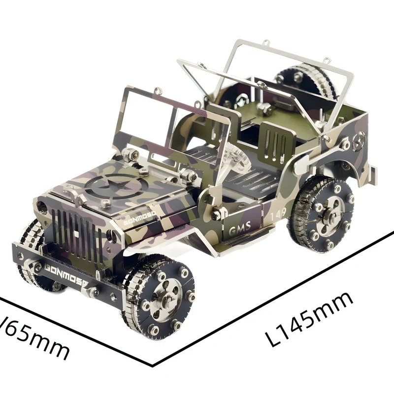 War Jeep Metal Model Kit Intricate Tabletop Ornament_008 War Jeep Metal Model Kit Intricate Tabletop Ornament_008