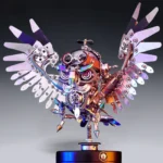 Mechanical Owl Metal Model Kit Futuristic Tech Appearance For Adults