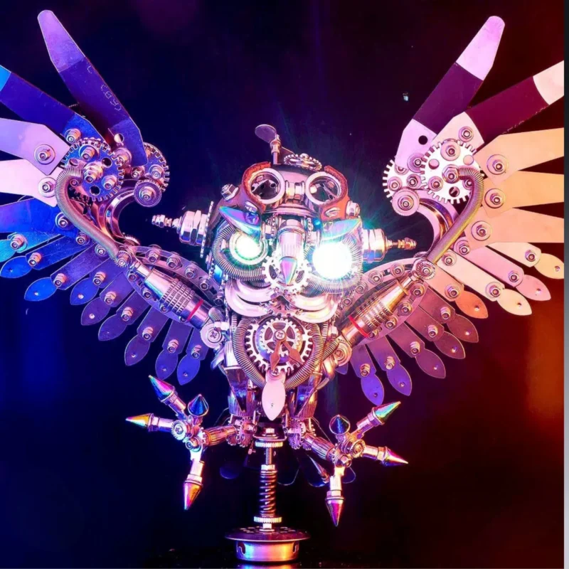 Mechanical Owl Metal Model Kit Futuristic Tech Appearance For Adults_003 Mechanical Owl Metal Model Kit Futuristic Tech Appearance For Adults_003