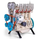 4-Cylinder Car Engine Metal Model Kit V4 Full Metal DIY 3D Metal Puzzle