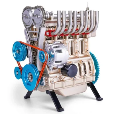 4-Cylinder Car Engine Metal Model Kit V4 Full Metal DIY 3D Metal Puzzle
