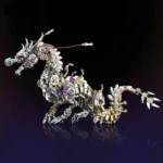 Eastern Dragon Metal 3D Model Kit Collector's Display Model For Adults