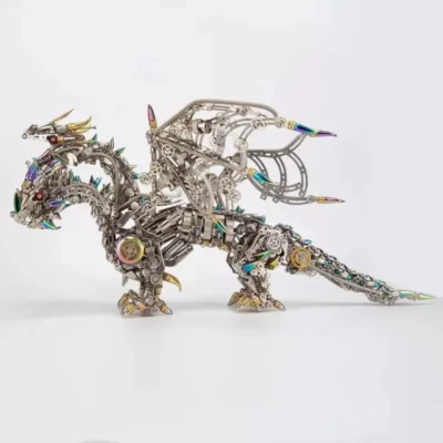 Three-Headed Dragon Metal Model Kit DIY 3D Metal Puzzle For Adults
