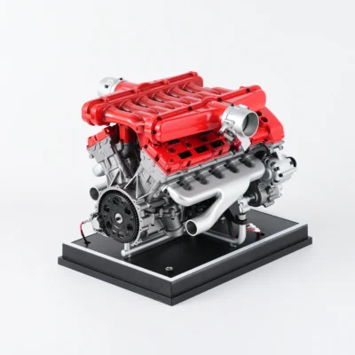 V12 Engine Metal Model Kit – Dual-Side Exhaust Design DIY Mechanical Model