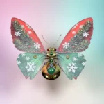 Christmas Cyberpunk Butterfly Metal Model – DIY Building Toy & Gift