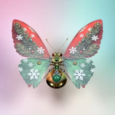 christmas cyberpunk butterfly metal model diy building toy gift 01 Christmas Cyberpunk Butterfly Metal Model – DIY Building Toy & Gift